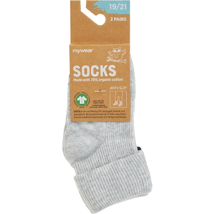 Babysocka London 2p Grå 19/21 ICA I love eco