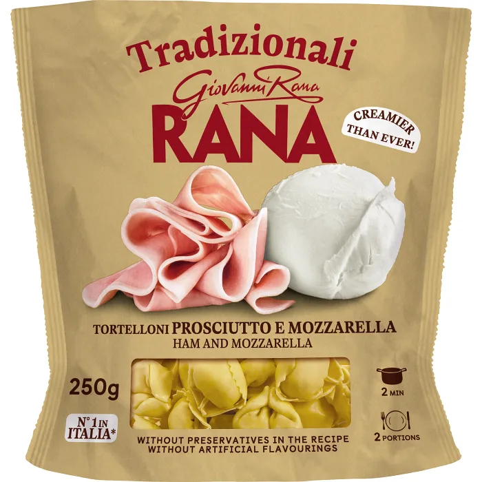 Färsk Pasta Tortelloni Prosciutto Mozzarella 250g Rana