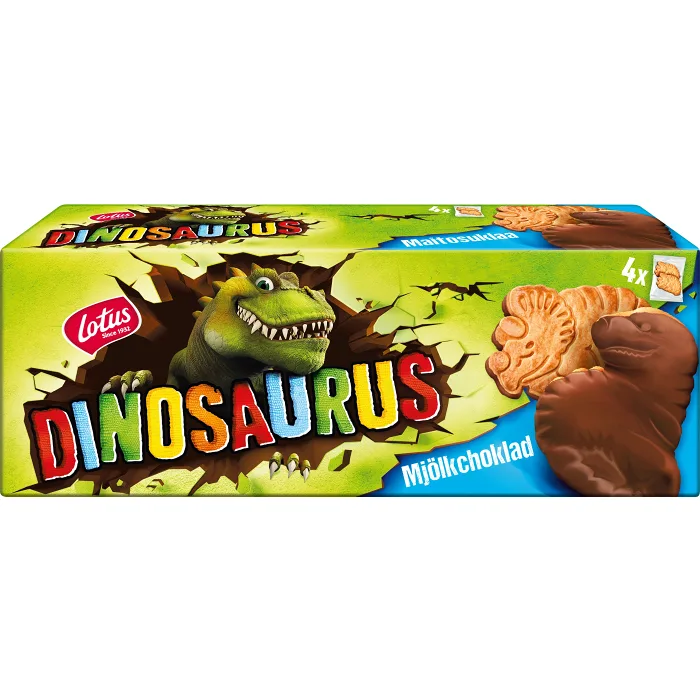 Kex Mjölkchoklad Dinosaurus 150g Lotus