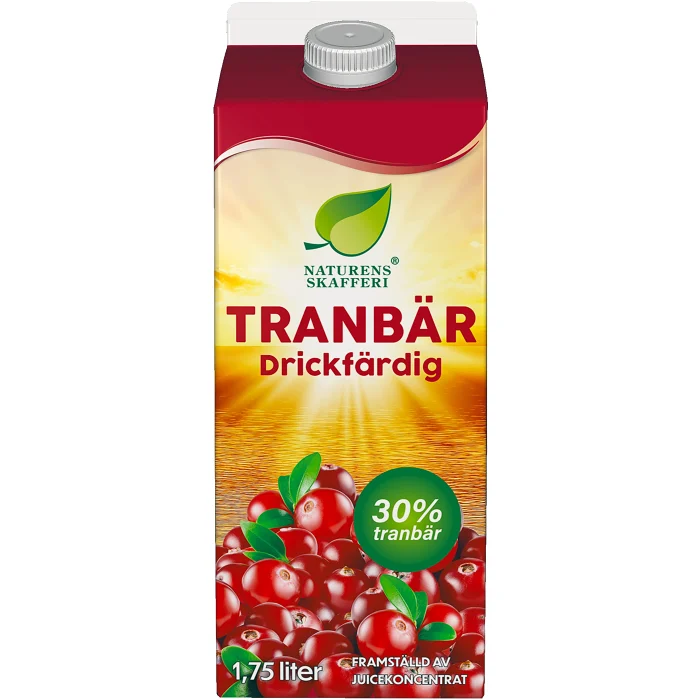 Tranbärsdryck Drickfärdig 1,75l Naturens skafferi