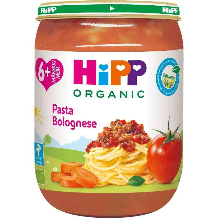 Pasta bolognese Från 6m Ekologisk 190g Hipp