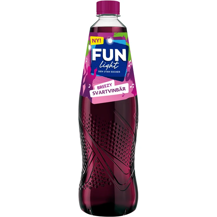 Lightdryck Svartvinbär 1l Fun Light