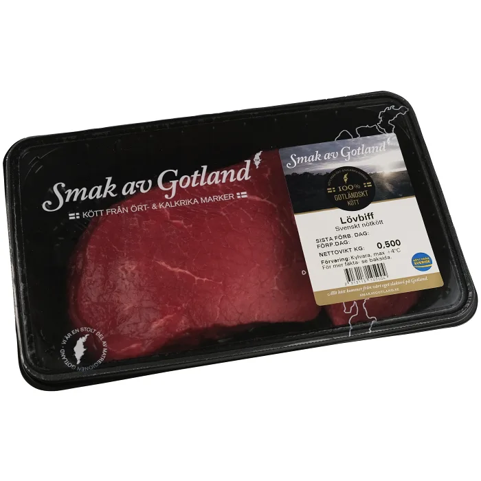 Lövbiff innanlår ca 500g Smak av Gotland