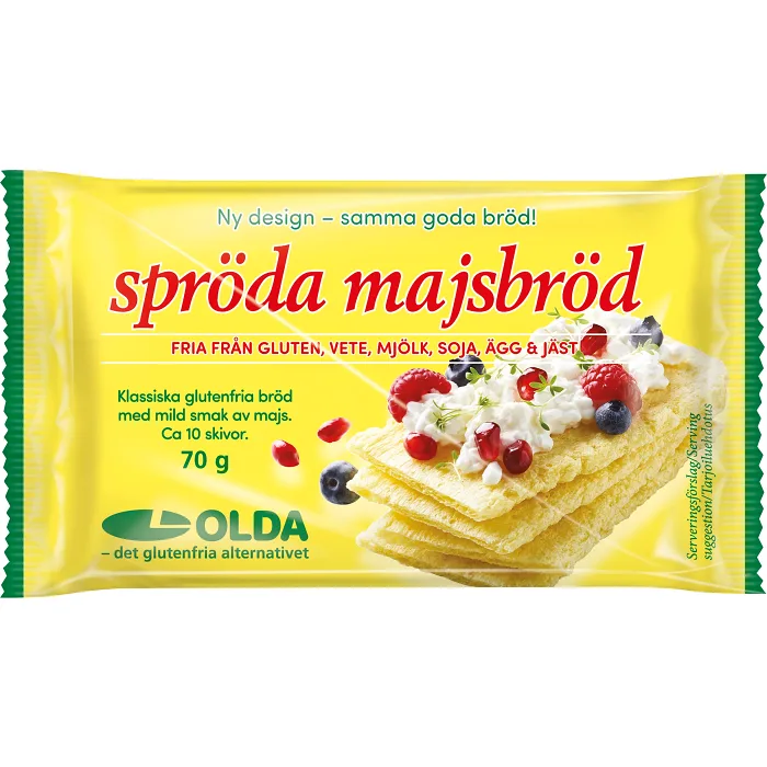 Majsbröd Spröda Glutenfri 61g Olda