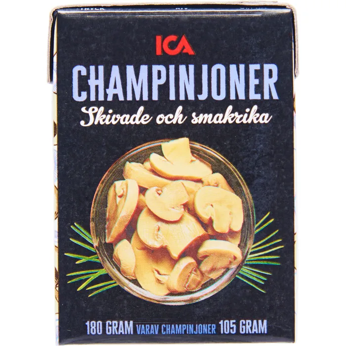 Champinjoner skivade och smakrika 180g ICA