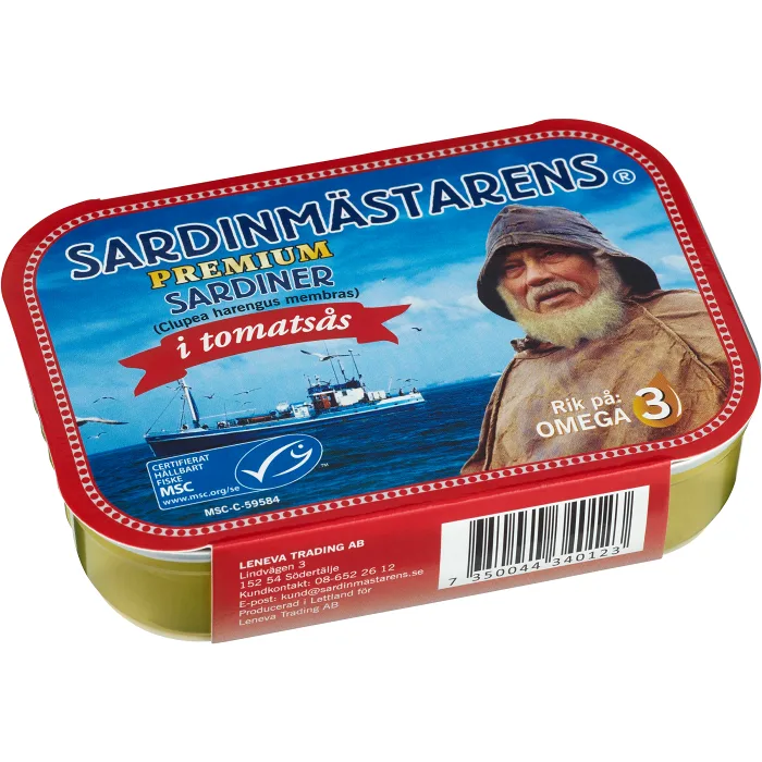 Sardiner i tomatsås 100g Sardinmästarens