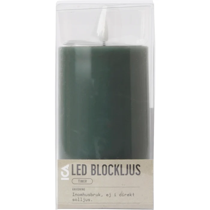 LED Blockljus shiny grön ICA
