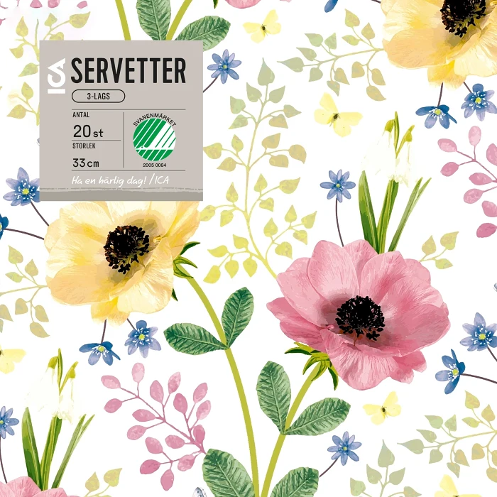 Servett 33cm Anemone 20-p ICA