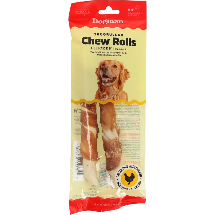 Tuggrullar Chew Rolls Kyckling 2-p 110g Dogman