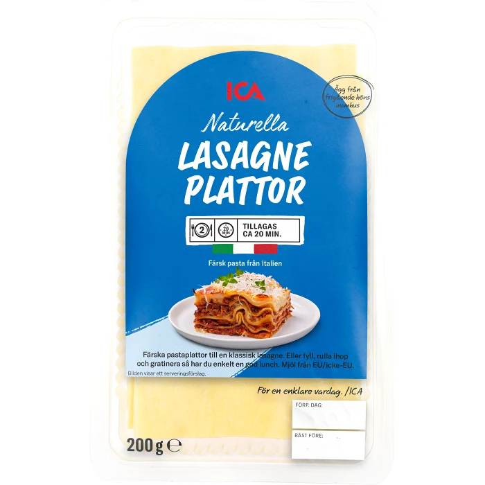 Pasta Lasagneplattor 200g Färska ICA
