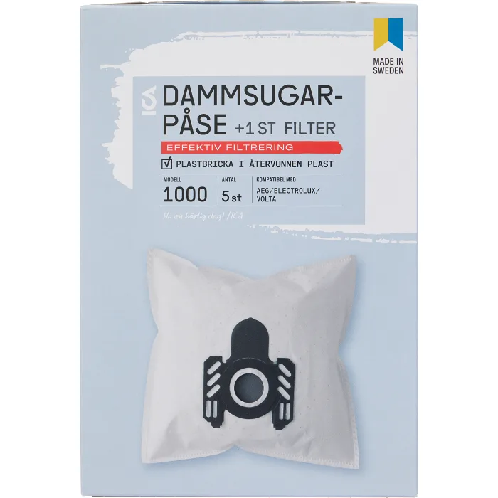Dammsugarpåse 1000 5-p ICA
