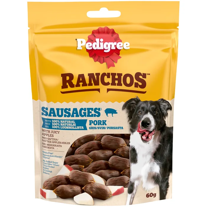 Hundgodis Ranchos Sausages 60g Pedigree