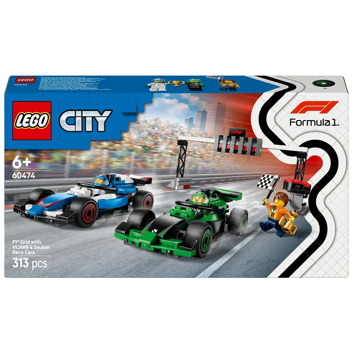 LEGO City F1 startfält med VCARB och Sauber racerbilar 60474
