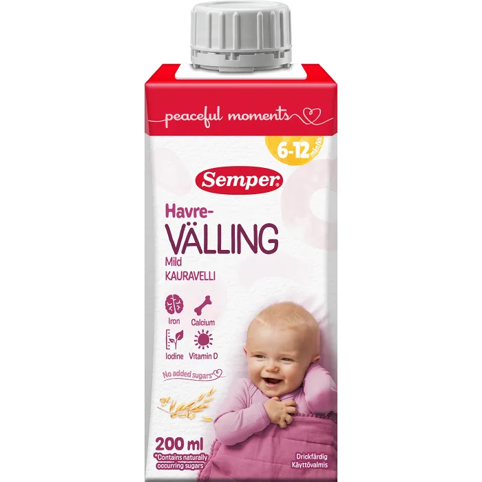 Havrevälling mild 6m drf 200ml Semper