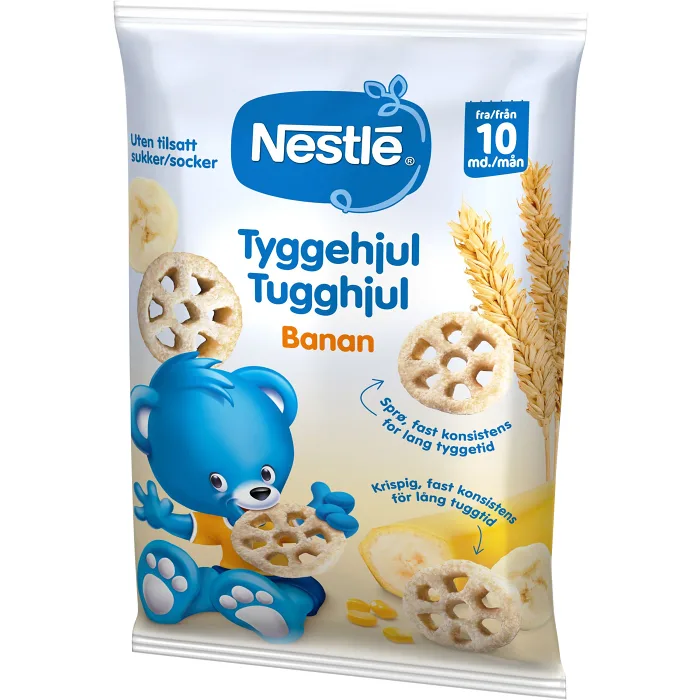 Barnmat Tugghjul Banan 10m 28g Nestle
