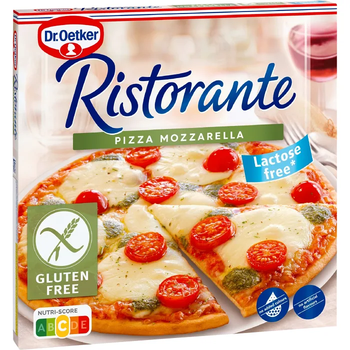 Pizza Ristorante mozzarella Fryst Glutenfri Laktosfri 370g Dr. Oetker
