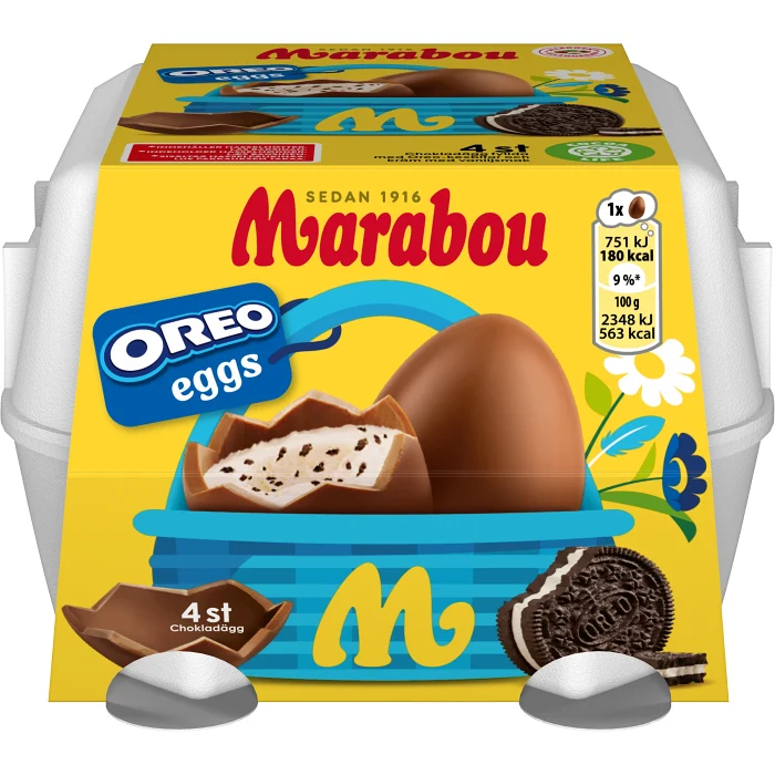 Chokladägg Oreo 128g 4-p Marabou