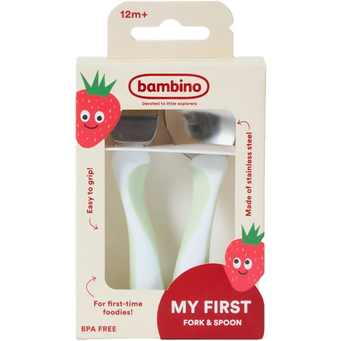 Bestick Äta själv Blandade färger 6m+ Bambino