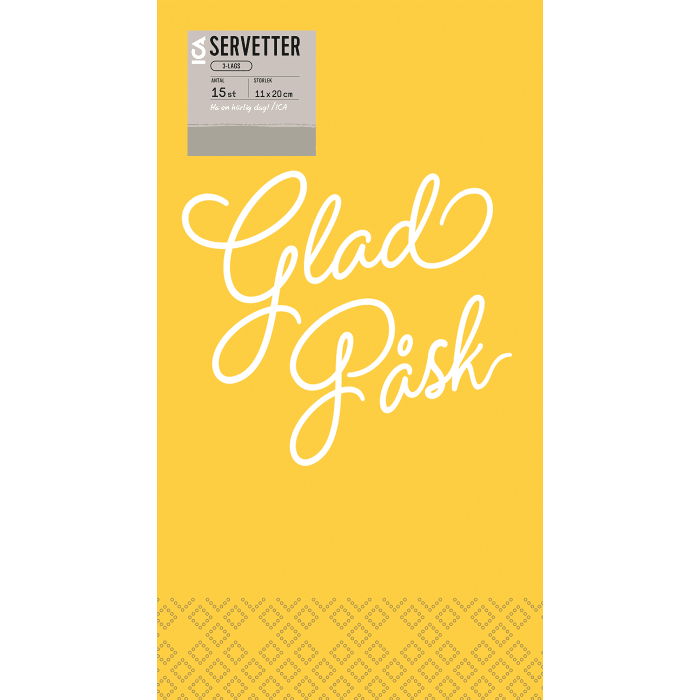 Servett 20cm Glad Påsk 15-p ICA