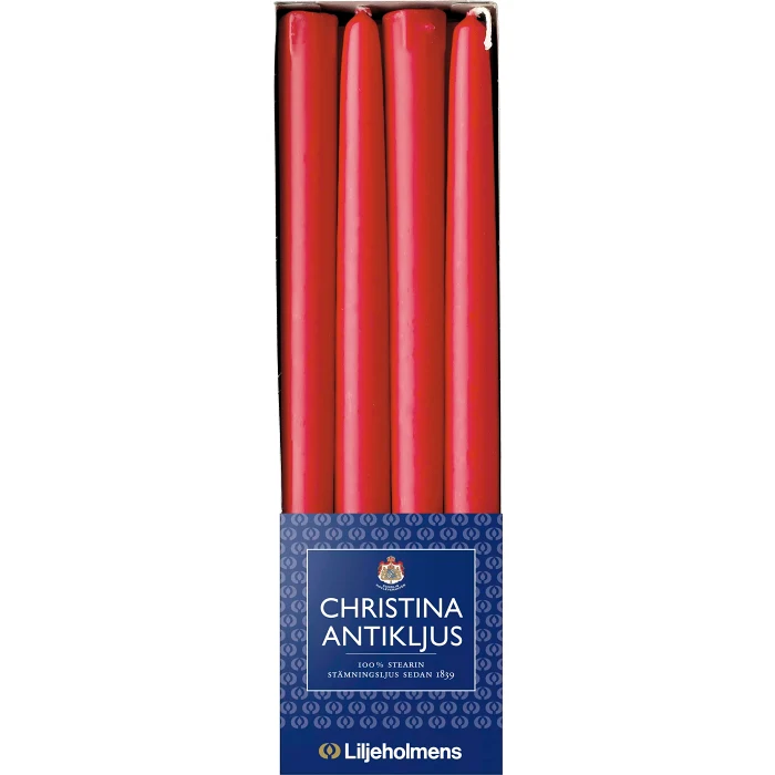 Antikljus Christina Röd 8-p Liljeholmens