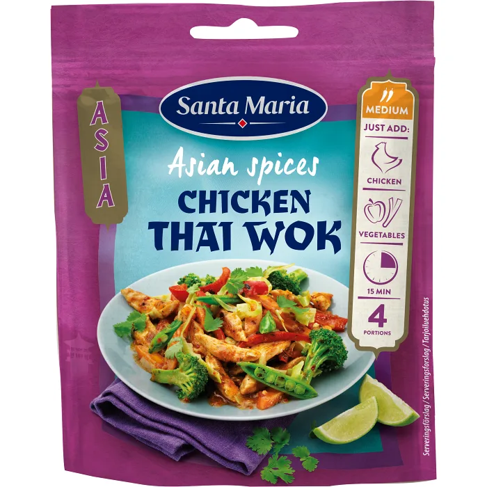 Kryddmix Chicken Thai Wok påse 30g Santa Maria