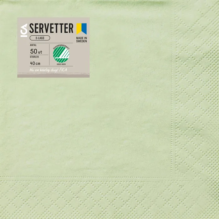 Servett Lingrön 40cm 50-p ICA