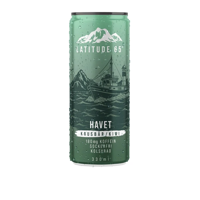 Energidryck Havet - Krusbär/Kiwi 33cl Latitude 65