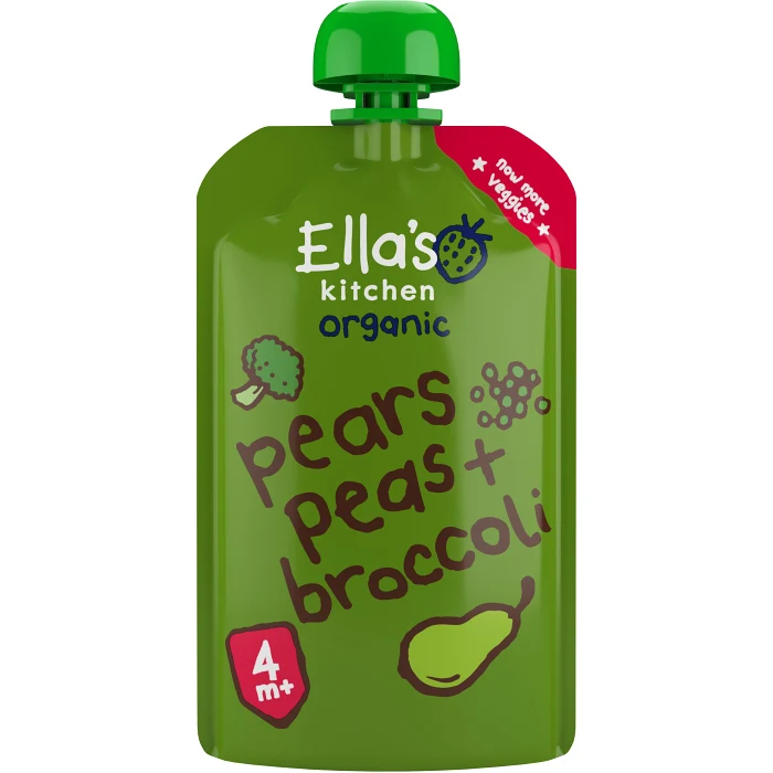 Broccoli päron & ärter Från 4m Ekologisk 120g Ellas Kitchen