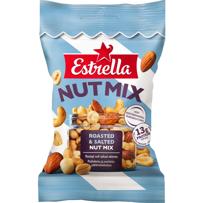 Nötmix Rostad & Saltad 60g Estrella
