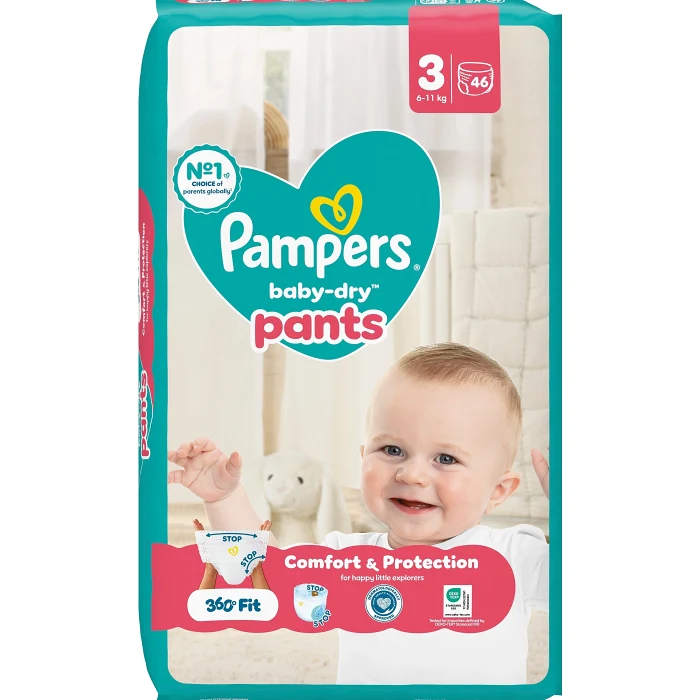 Byxblöjor Baby Dry Pants strl 3 6-11kg  46-p Pampers