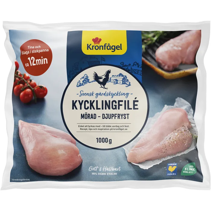 Kycklingfilé Fryst 1kg Kronfågel