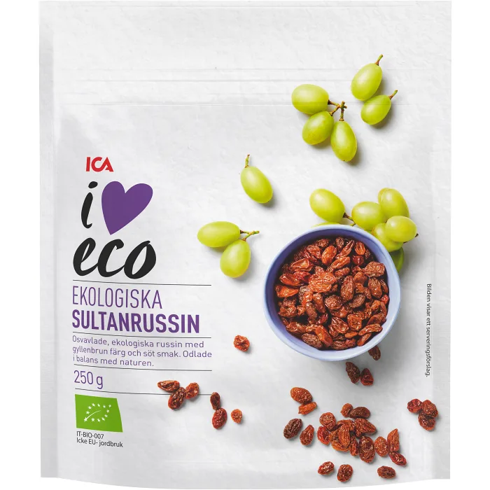 Sultanrussin Ekologisk 250 g ICA
