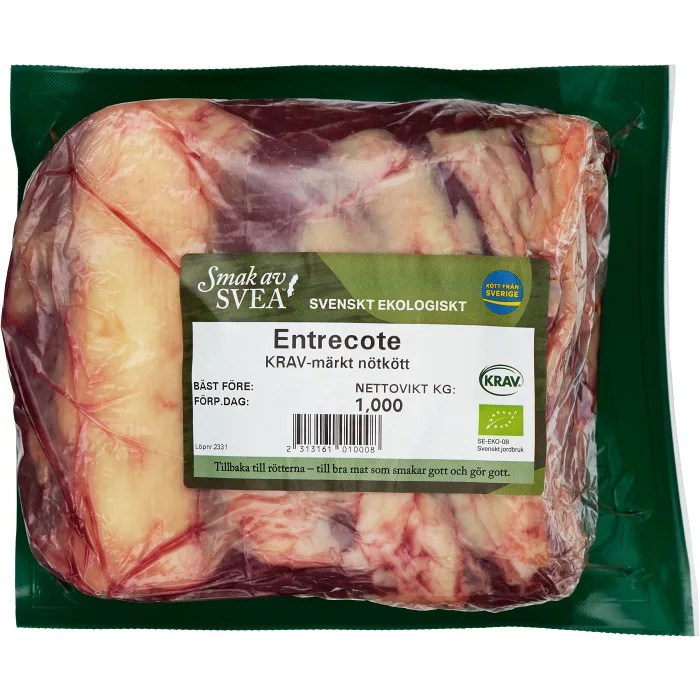 Entrecôte Färsk i bit ca 1kg Smak av Svea