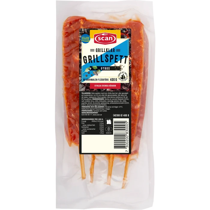 Grillspett Färsk Gyros 400g Scan