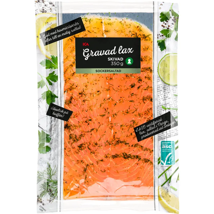 Lax Färsk Gravad 350g Miljömärkt ICA
