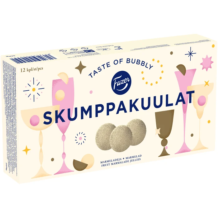 Gåvoask Skumppakuulat 260g Fazer