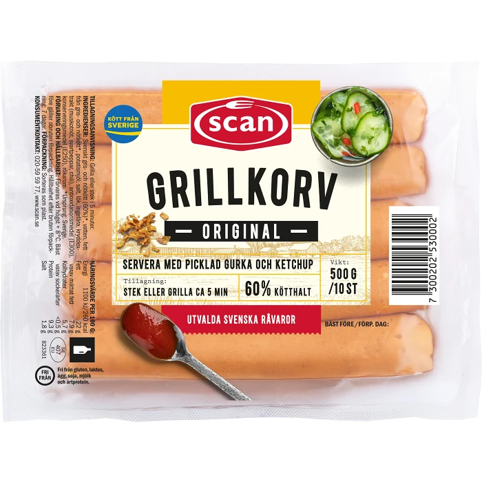 Grillkorv Original 500g Scan