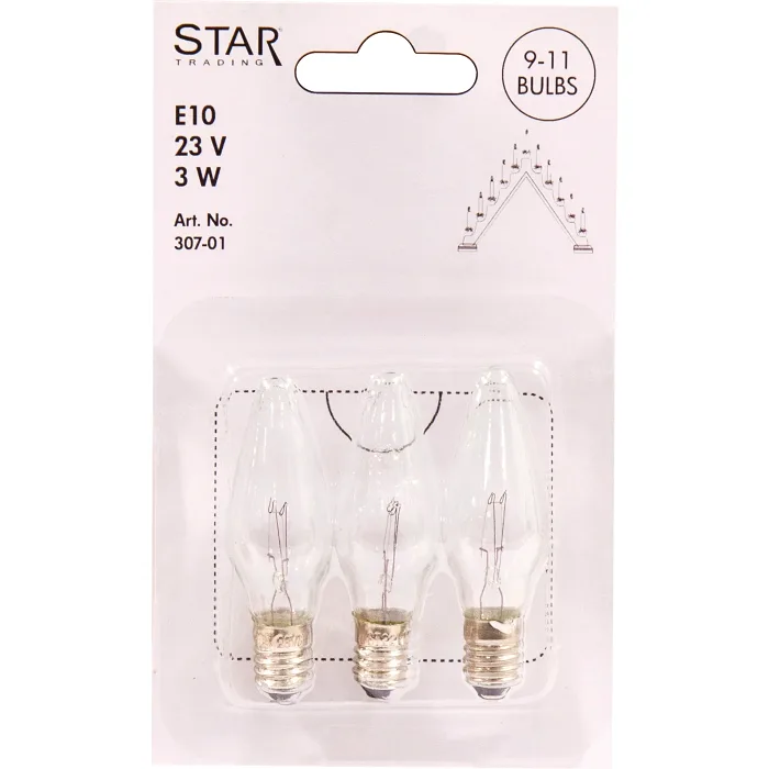 Reservlampa modern 3-p E10 23V Star Trading