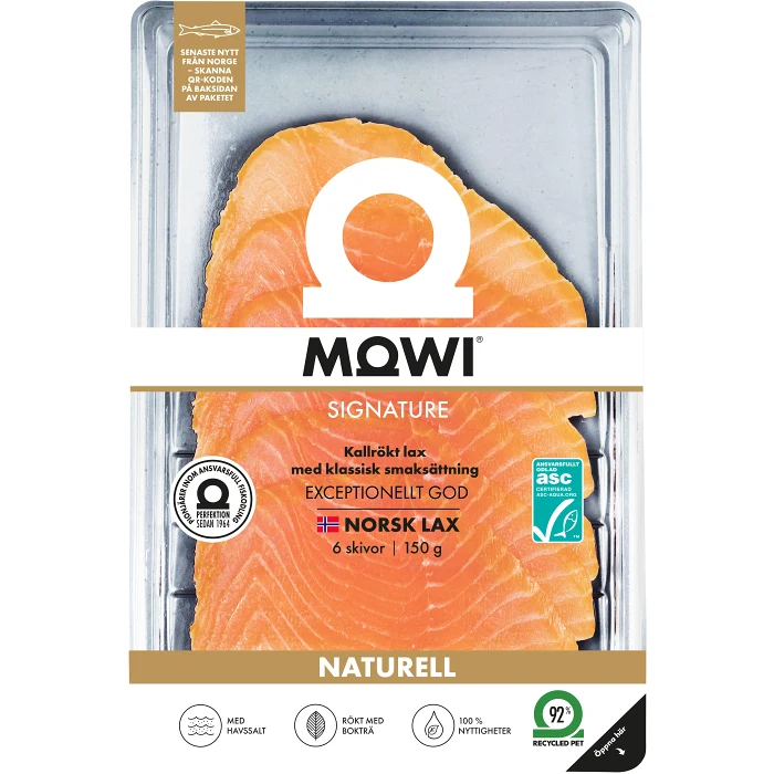 Lax Kallrökt Skivad 150g Mowi