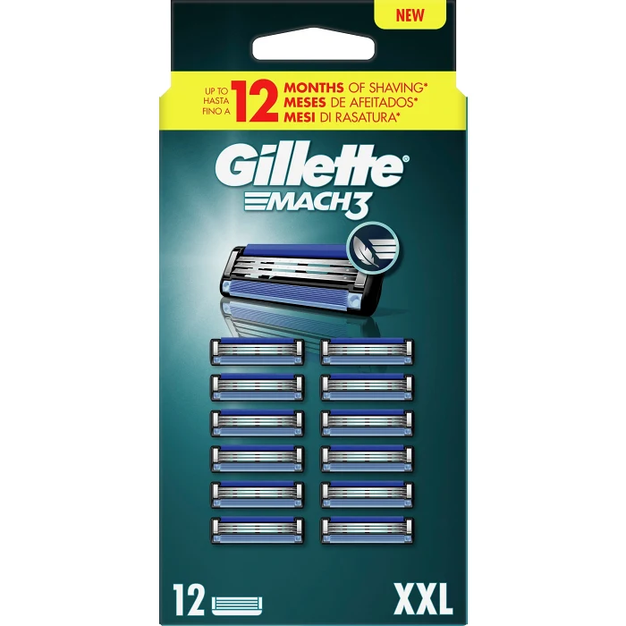 Rakblad Mach3 Vertical 12-p Gillette