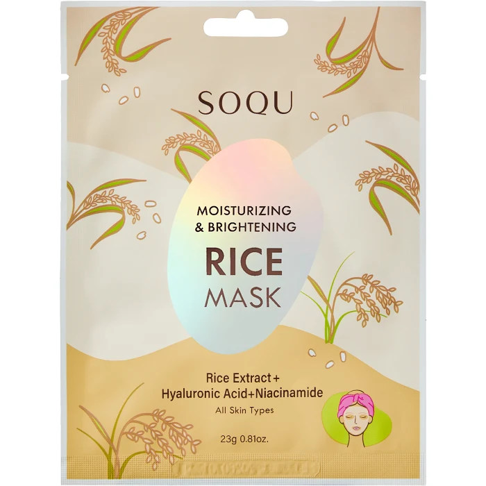 Ansiktsmask Rice Sheet Mask 1-p SOQU