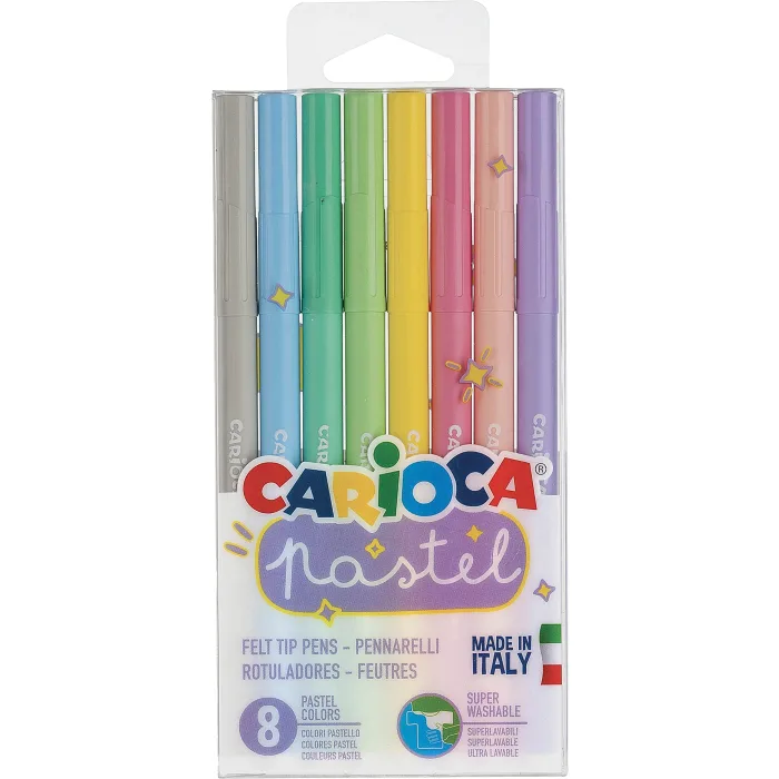 Fiberpennor Pastell 8-p Carioca