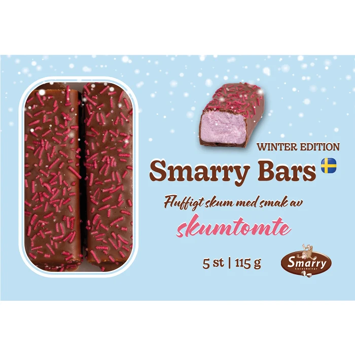 Smarrybars med smak av skumtomte 115g Smarry