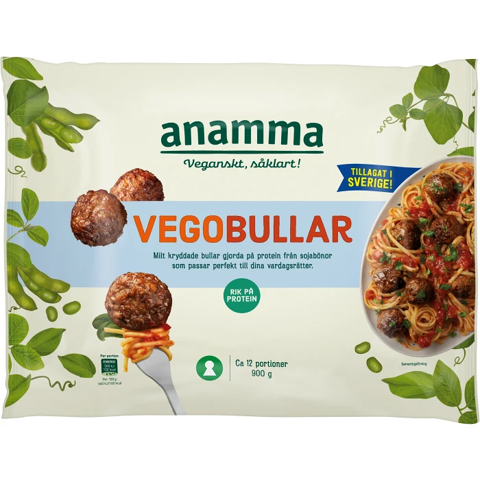 Vegobullar Glutenfri Fryst 900g Anamma