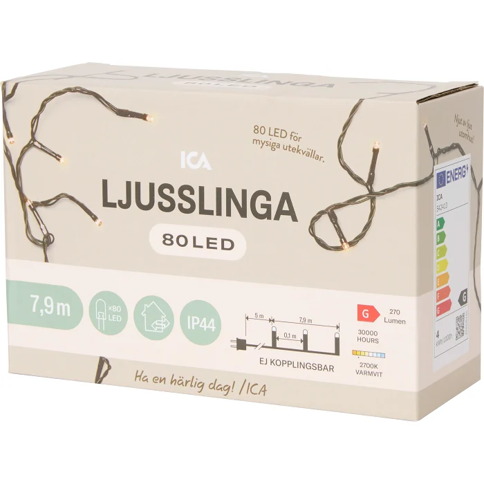 Ljusslinga 80LED 5m IP44 ICA
