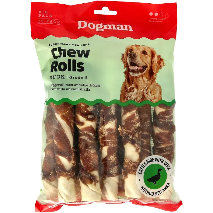 Hundtugg Chew Rolls Duck 600g Dogman