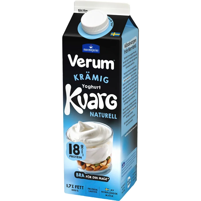 Yoghurtkvarg Naturell 1,7% 1000g Verum