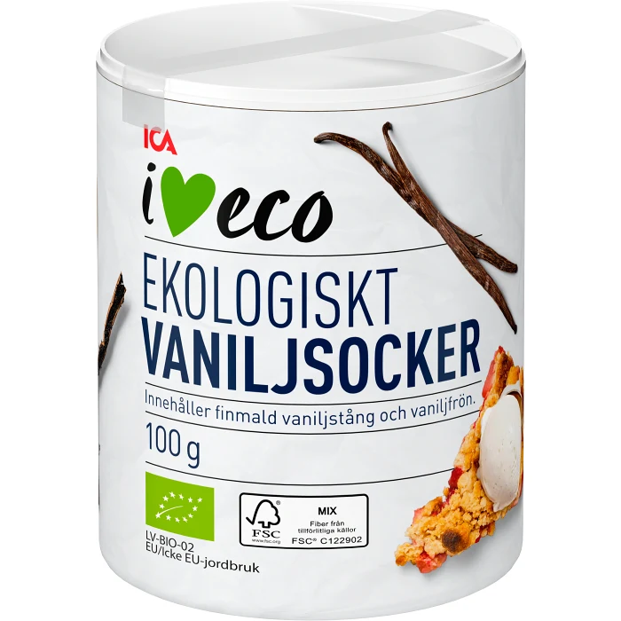 Vaniljsocker Ekologiskt 100g ICA I love eco