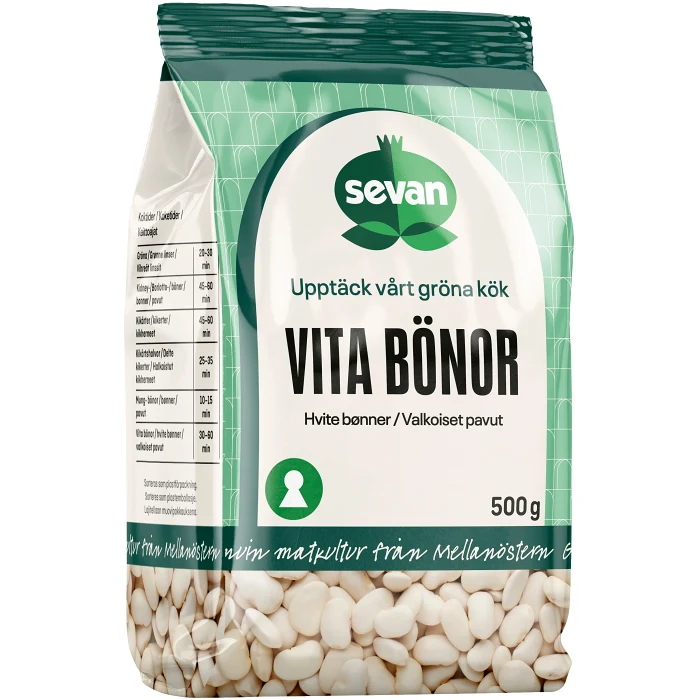 Vita bönor torkade 500g Sevan