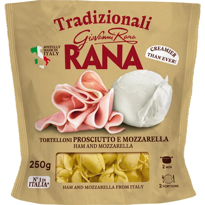 Färsk Pasta Tortelloni Prosciutto Mozzarella 250g Rana